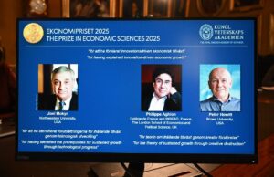 Trío gana el Nobel de Economía por sus trabajos sobre crecimiento e innovación Trío gana el Nobel de Economía por sus trabajos sobre crecimiento e innovación