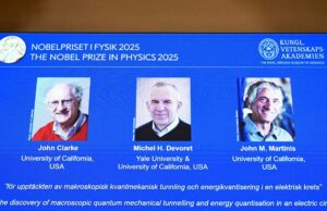 Nobel de Física premia tres científicos por su trabajo en computación cuántica Nobel de Física premia tres científicos por su trabajo en computación cuántica