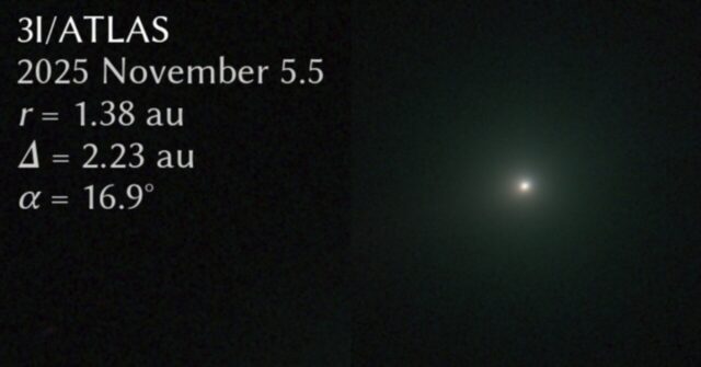 Esta es la fecha en la que el cometa 3I/ATLAS estará más cerca de la Tierra